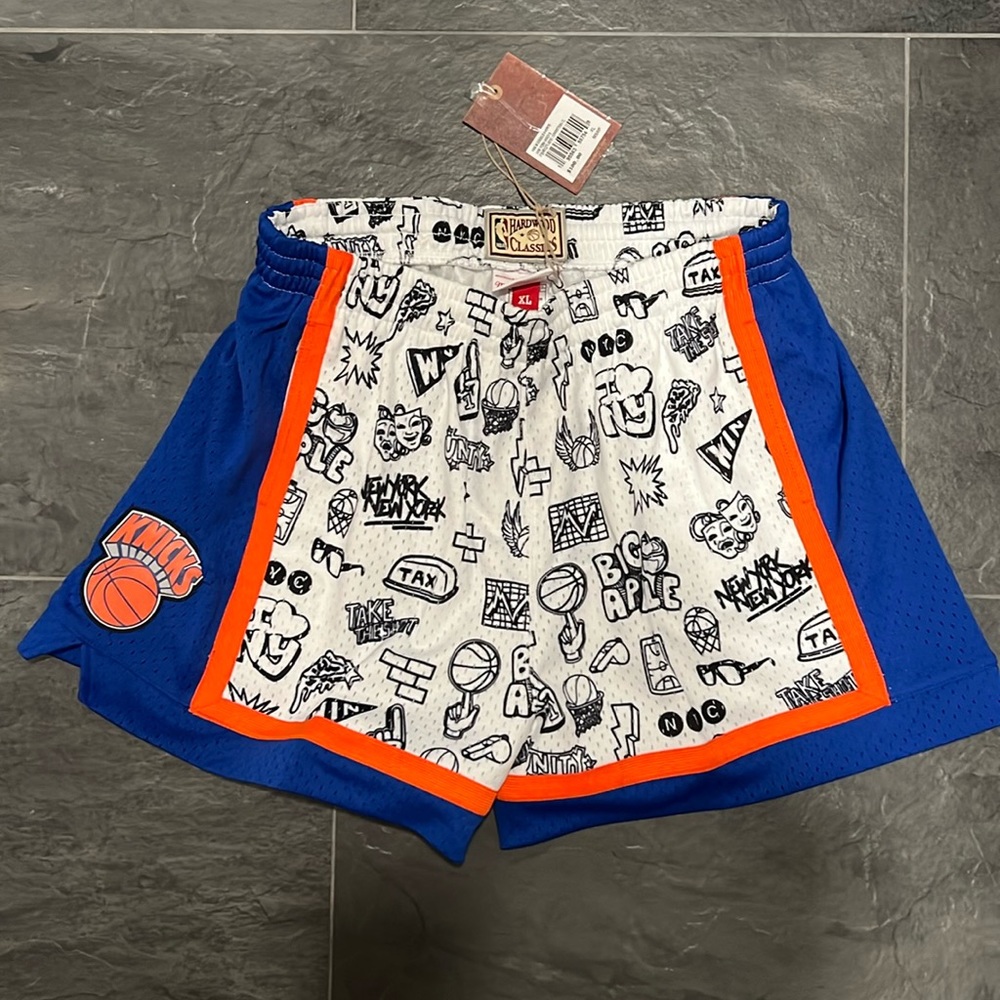 Mitchell and Ness hardwood classics New York Knicks shorts